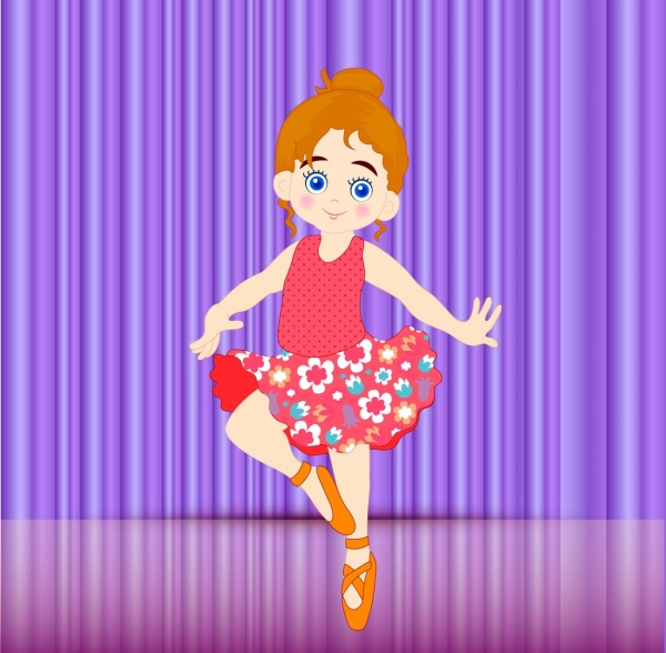 dancing-girl-background-cute-colored-cartoon-style-209988